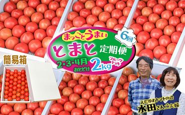 【数量限定】まっことうまい！水田さんのフルーツトマト２㎏定期便（全６回 / 簡易箱入）