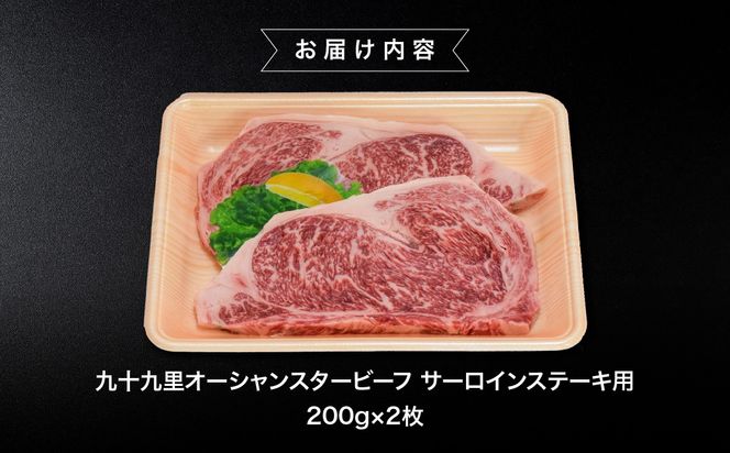 脂と赤身のバランスが最高! ブランド牛 九十九里オーシャンスタービーフ サーロインステーキ用 200g×2枚 SMCE002
