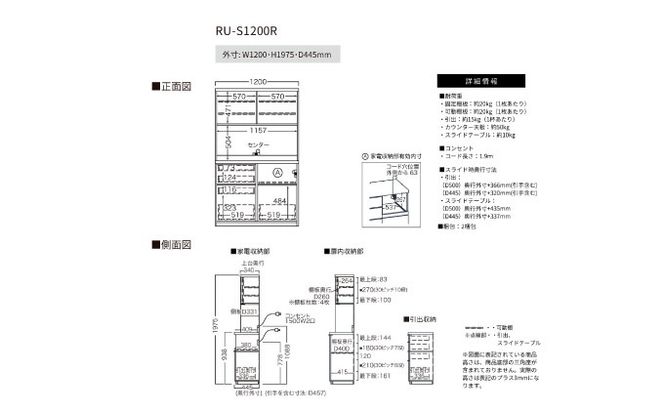 キッチンボードRU-S1200R [No.1012]