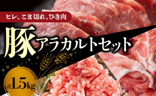 【北島麦豚】ヒレ・こま切れ・ひき肉アラカルトセット １.5kg_Y049-0057
