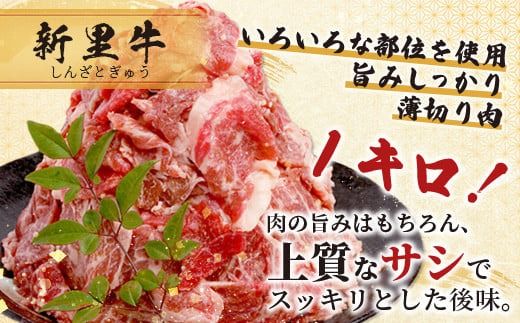 石垣島産 黒毛和牛 新里牛 多用途抜群！切落し（1kg×1）合計1kg SZ-25