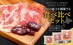 BOTTEGA PARCOFIERA 工房の魅力を網羅する食べ比べセット 生ハム&サラミ食べ比べ プロシュート・コッパ・サラミ・オーリーサラミ_Y037-0363