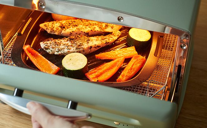 アラジン グリル＆トースター 4枚焼き 緑 播州百日どり 1.2kg セット AGT-G13BG