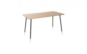 【＆FREL】ワークテーブル 天板（ナチュラルオーク）脚/フレーム（ブラック）幅120 奥行60 高さ72 インテリア デスク シンプル ワークデスク 作業デスク 作業テーブル パソコンデスク ※離島への配送不可