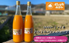 『松田ブランド』数量限定！おひるねみかんジュース1000ml　6本セット