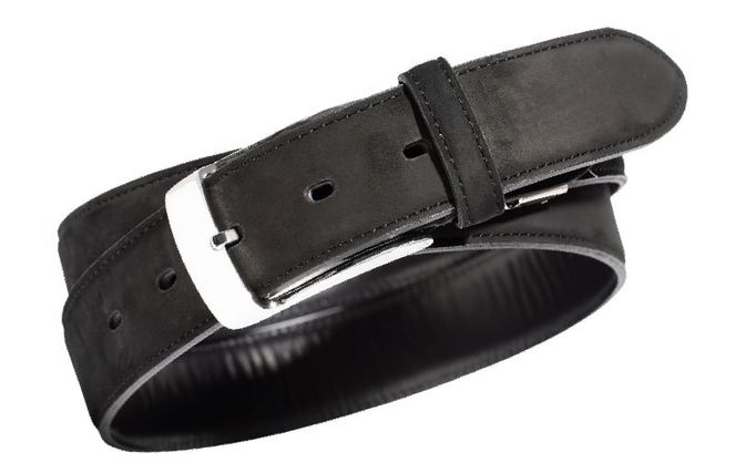 G2825 本革（ヌバック）ベルト35mm幅 ブラック【革ベルト ベルト レザー ビジネス スーツ メンズ 仕事 ファッション 小物 日用品 雑貨】