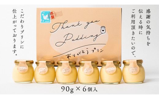【 素材 厳選 】 こだわり の ありがとう プリン 6個入 冷蔵 洋菓子 スイーツ デザート ぷりん 子ども 大人 贅沢 おやつ ギフト 贈答用 母の日 [DJ021us]
