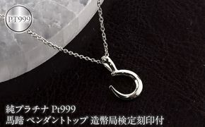 馬蹄 純プラチナ ペンダントトップ 造幣局検定刻印付 pt999 ネックレス 小さめ プラチナ レディース 260427200pt999 SWAA382-b