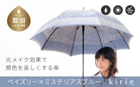 CB049【槙田商店】晴雨兼用長傘　kirie 　ペズリー　ミステリアスブルー
