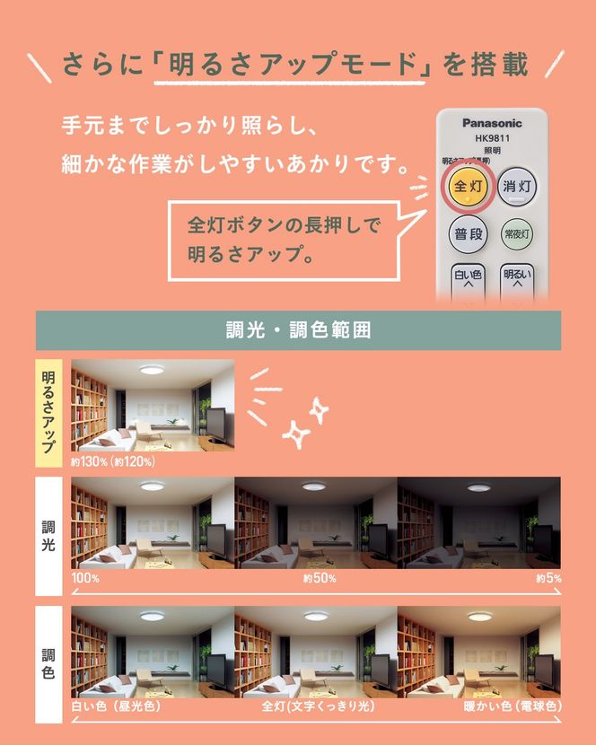 パナソニック【LGC31161K】 LEDシーリングライト　調光・調色タイプ　スタンダード【senk0014】