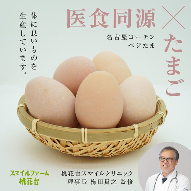 医師監修】野菜を食べて育った平飼いの卵「名古屋コーチン ベジたま