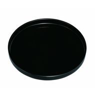 切立丸盆 24cm 黒 両面塗 研き仕上げ ［YG447］ 303446_CC445