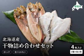 干物 北海道 ひもの 詰め合わせ セット ほっけ 宗八カレイ 食べ比べ 干物セット カレイ 小分け 真空パック 個包装 魚 海産物 海の幸 魚介 魚介類 一夜干し 焼き魚 焼魚 おかず 惣菜 ホッケ かれい 冷凍 北海道産 留萌 留萌市 