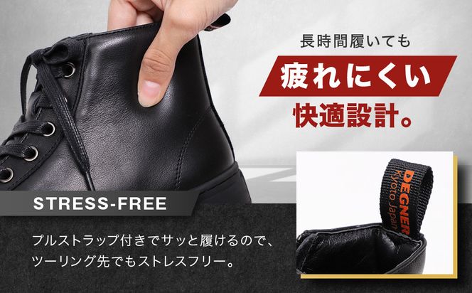 【デグナー】レディースレザースニーカー＜ブラック/ホワイト 23cm＞｜京都 バイクギア 人気ブランド バイク [HS-B15]［ バイク用品 スニーカー 牛革 サイドジッパー レディース 人気 おすすめ レザー 革 革ジャン ツーリング ライダー バイカー お取り寄せ 通販 送料無料 ふるさと納税 ］ 261009_A-JR179VC05