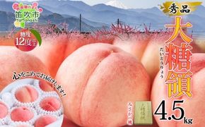 【2026年発送★先行予約】桃 秀品 4.5kg 大糖領 糖度12％以上※クール便配送 177-003