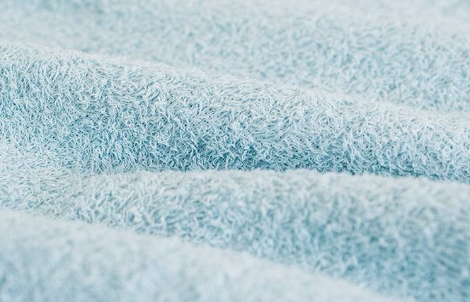 G2043 毛羽落ち軽減！フェイスタオル6枚ブルー