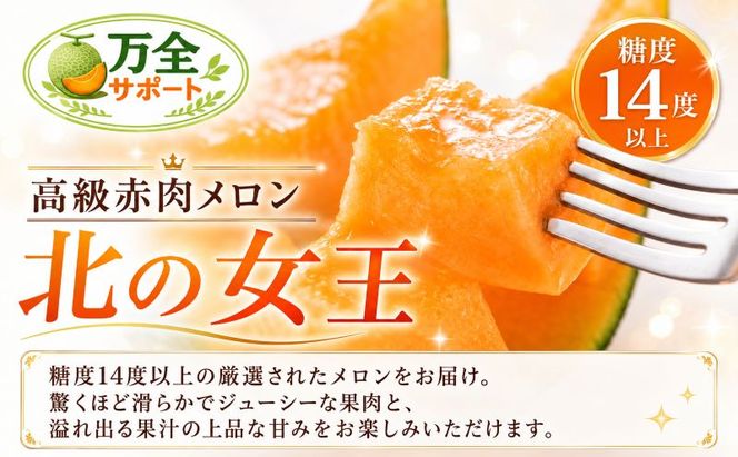 〈先行受付〉【2027年夏発送】北海道 赤肉メロン 北の女王 青肉メロン 月雫 秀品 約1.6kg 各2玉 令和9年 メロン 果物 フルーツ 旬 希少 甘い 豊潤 国産 ご褒美 産地直送 ギフト お祝い 贈答品 贈り物 お中元 常温 お取り寄せ