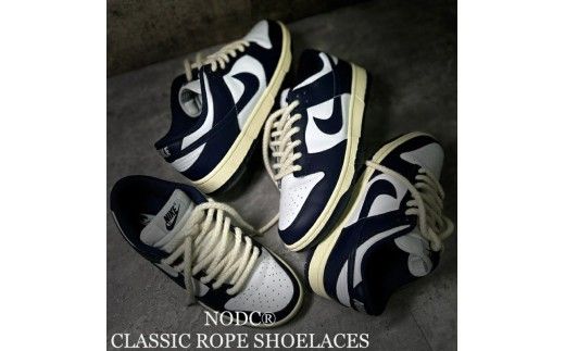 NODC CLASSIC ROPE SHOELACES ３セット［173N29］NODC CLASSIC ROPE SHOELACES 靴ひも 選べる サイズ 120cm 140cm カラー ブラック