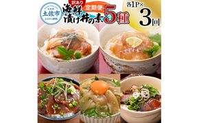 【3回・6回・12回定期便】訳あり土佐の海鮮漬け丼（5種×各1袋/2袋/4袋）セット 漬け丼の素 タイ 鯛 ブリ 鰤 マグロ 鮪 イカ カツオ 鰹 たたき 新鮮 魚 おかず おつまみ  簡単 訳アリ わけあり