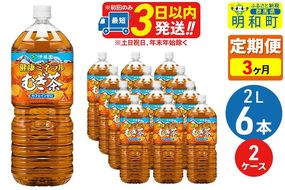 《定期便3ヶ月》健康ミネラルむぎ茶2L×6本【2ケース】 [伊藤園 むぎ茶 麦茶 ペットボトル]|10_itn-041203