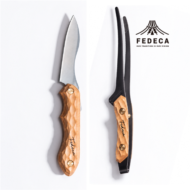 【FEDECA】折畳式料理ナイフ&クレーバートングセット 名栗ホワイト 【001113・001115】