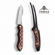 【FEDECA】折畳式料理ナイフ&クレーバートングセット 名栗ブラウン 【001105・001107】