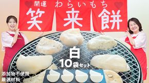 【お正月用】笑来餅 10個 セット（白10） 餅 もち もち米 きな粉餅 あんこ餅 [EP003ci]