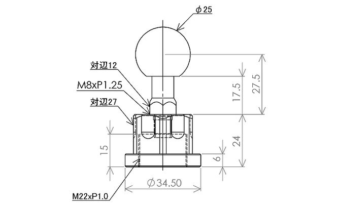 マルチマウントベースφ25　Honda（ホンダ）モンキー，NSR50 Yamaha（ヤマハ）SR400（01～）他用 雑貨 日用品