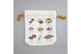 丹後ちりめん　にほんご巾着「wagashi（和菓子）」 サイズ：約13.5cm×17.5cm 選べる 種類 ふるさと納税 雑貨 巾着 丹後ちりめん 丹後 京都　DZ00029-04