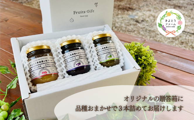 【2026年9月以降順次発送】果樹園こだわりの果実ジャム3種 (岡山県産) 【KF-K004-03】