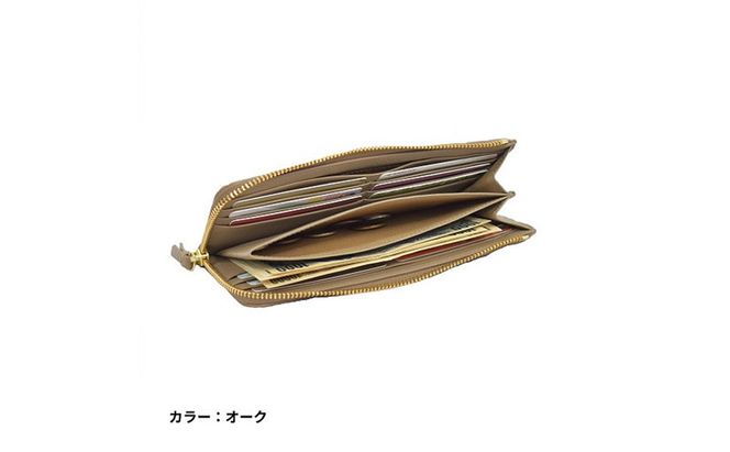 レディース本革L字ファスナー長財布4M3-1153（・ネイビー）