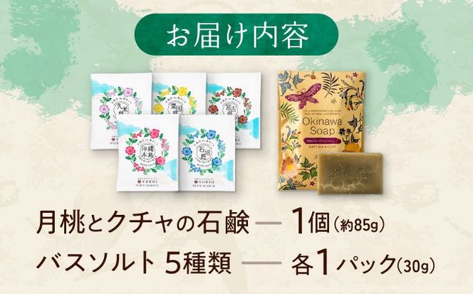 【ふるさと納税限定】 石鹸工房 ラ クッチーナの月桃とクチャの洗顔石鹸＆バスソルト (5種類) セット せっけん 石けん 入浴剤 保湿 沖縄市 / ベナスタス株式会社[BCDE001]