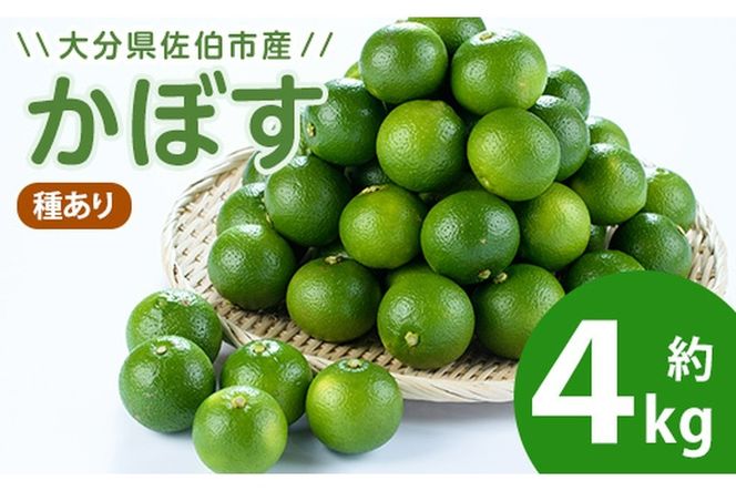 かぼす4kg(種あり) フルーツ 果物 柑橘 道の駅やよい 期間限定 大分県 佐伯市 【EN15】【道の駅やよい】