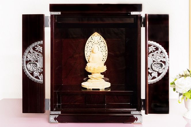 仙台箪笥 仙台厨子 四枚戸 木地呂漆塗り|06_kyk-280101