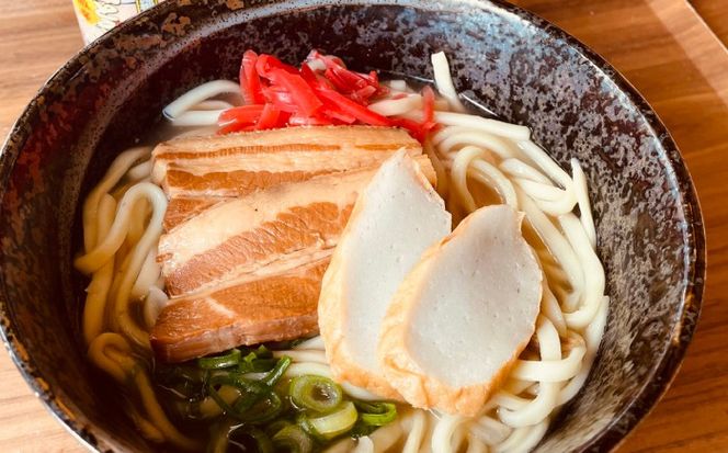 【全3回定期便】沖縄そば (豚三枚肉) 4食セット おきなわそば お土産 取り寄せグルメ ギフト おすすめ 沖縄市 / だるまそば[BCAO013]