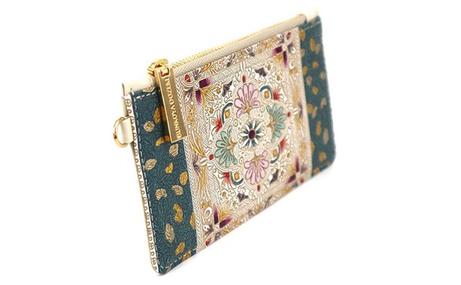 【文庫屋大関】すっきりカードケース　黄金のタピ【皮革工芸品】 ファッション小物 雑貨 フラグメントケース 小銭入れ付き 収納 スマート 日本製 