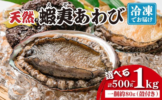 ＜個包装で食べやすい！＞ 天然 蝦夷あわび 計500g～1kg | 北海道 あわび 高級 冷凍 冷凍あわび 海鮮 天然 アワビ 鮑 刺身 awabi 小分け 個包装 大容量 北海道 登別市 ギフト