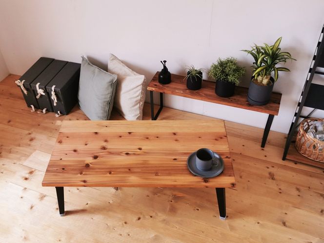 無垢材 折りたたみ ローテーブル ライトブラウン 圧着タイプ 90cm×45cm｜新星金属製作所 大阪府 守口市 テーブル 折りたたみテーブル センターテーブル 長机 [2481]