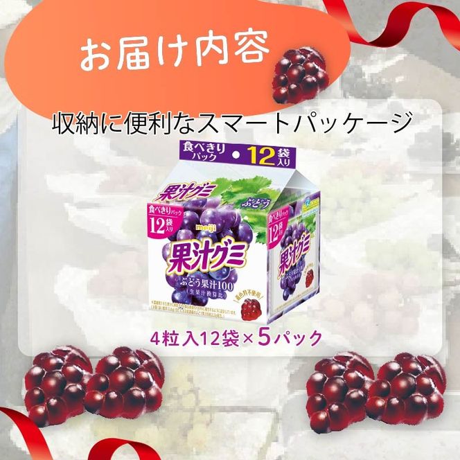 明治 果汁グミ スマートパック ぶどう 163ｇ × 5個 ブドウ 葡萄 グミ お菓子 おやつ フルーツ 果物 果汁 詰め合わせ 詰合せ セット まとめ買い 静岡県 藤枝市