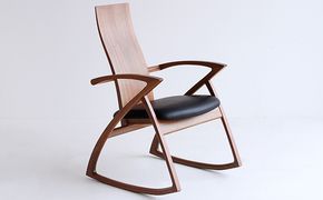 U-La ハイバック ロッキングチェア（ブラウン）木製 インテリア おしゃれ 椅子 家具 市場家具