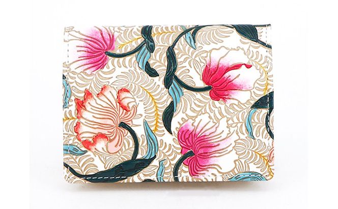 【文庫屋大関】箱まち小銭入れ　ノースガーデン＜コーラル＞【皮革工芸品】 ファッション小物 財布 民芸品 