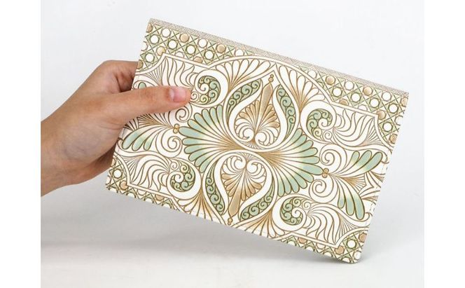 ケース パーソナルホルダー ロカイユ ペールカーキ 文庫屋大関 ポーチ 通帳ケース 通帳入れ カードケース パスケース  通帳 収納 収納ポーチ 本革 革 皮革 雑貨 おしゃれ 日本製 東京