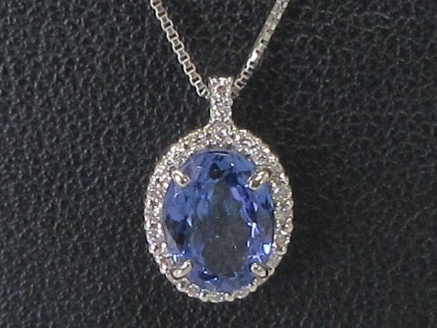 Pt950 タンザナイト/ダイヤペンダント SWCB016