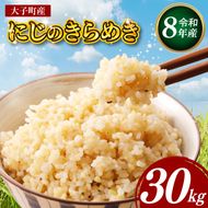 【金賞農家が栽培した家庭用米】立神米「にじのきらめき」30kg（玄米）令和8年産 【谷田部農産】｜茨城県 大子町 奥久慈 大子産米 精米 米 コンテスト 受賞 生産者（BT093）
