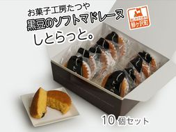 お菓子工房たつや 黒豆のソフトマドレーヌ しとらっと。10個セット 