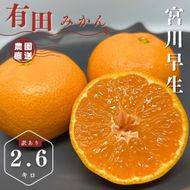 【ふるさと納税】【先行予約】有田みかん 早生 温州みかん 2.6kg（箱込み3kg） 訳あり S～Lサイズおまかせ　柑橘 フルーツ みかん 産地直送 お取り寄せ 送料無料 温州ミカン FA02 