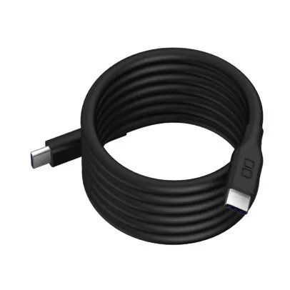 スパイラルシリコンケーブル CtoC 1m (ブラック)｜Type-Cケーブル ケーブル 充電 iPhone スマホ スマートフォン iPad タブレット ノートPC [2552]