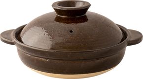 長谷園の「伊賀土鍋 アメ釉」大（3～5人用）DC-03 ngtn0046