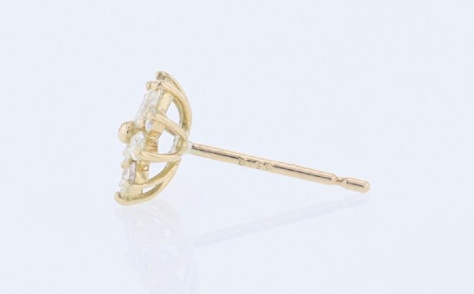 J099 アルカンシェル K18YGダイヤピアス（計 0.40c）