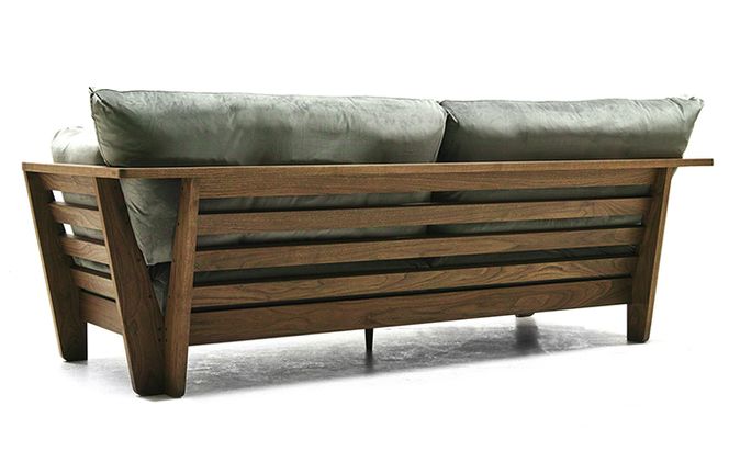 ヘヴン850 ソファ 2S200 WN SUBLIM ライトグレー 【配達不可：離島】 家具 インテリア ウォールナット 送料無料 くつろぐ ゆったり シンプル 